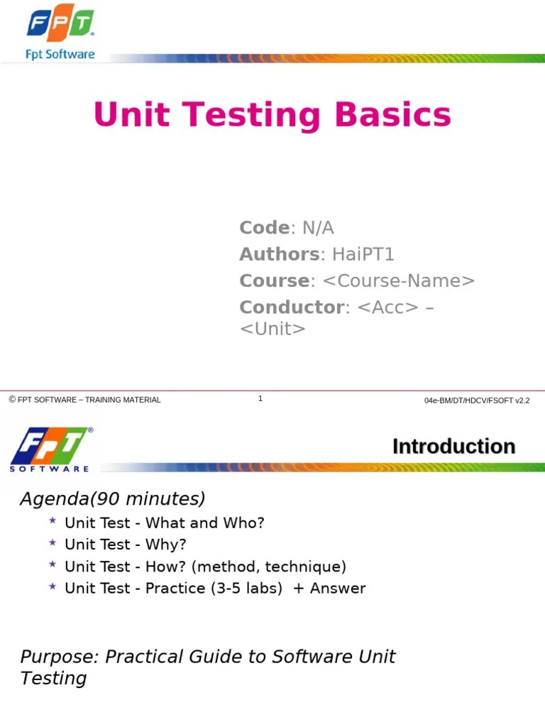 Lesson 2 1 Unit Testing Basics Pdf Unit Testing Software Testing - Premium Vintage Picture Gallery - Desktop