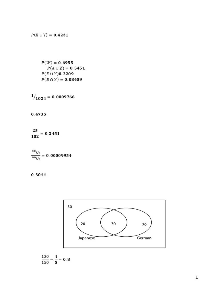 Tutorial 07 Probability Part 2 - SOLUTIONS (2) | PDF | Probability And ...