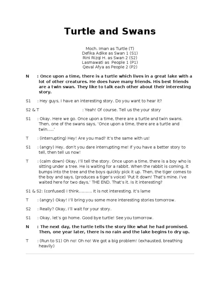 Naskah Drama Legenda Danau Toba Dalam Bahasa Inggris - DANAU INDAH