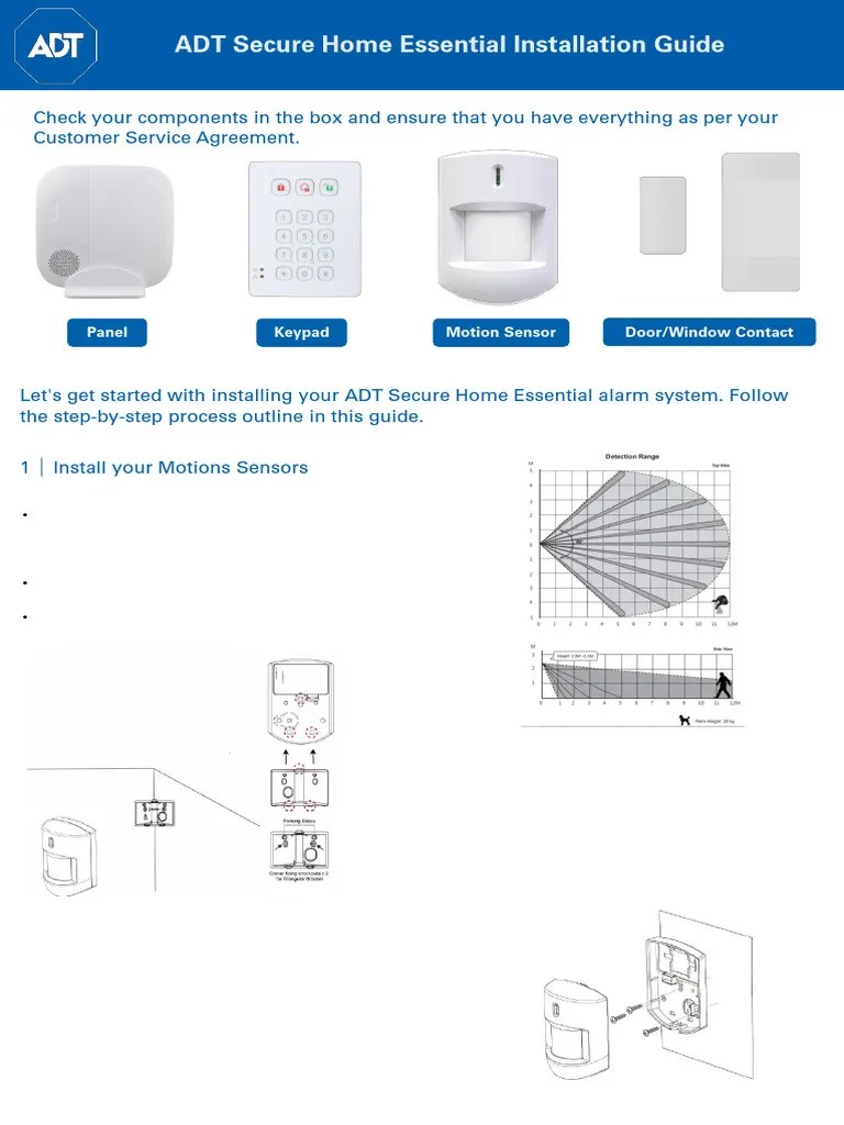 ADT Secure Home Essential Installation Guide In Package | PDF | Mobile ...