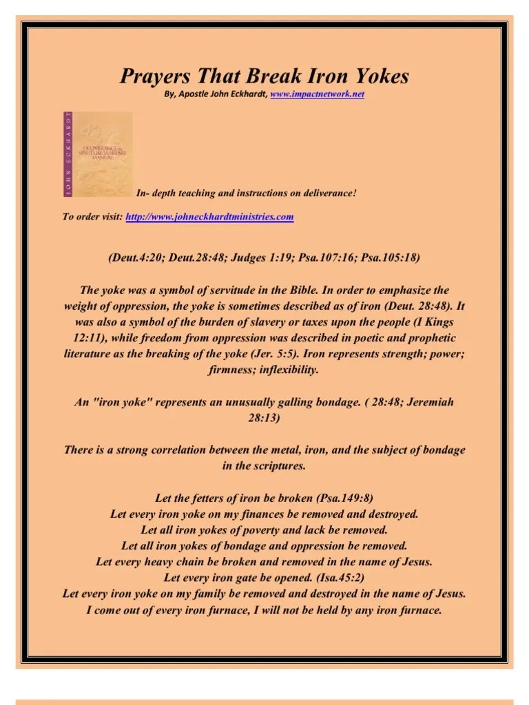 Prayers That Break Iron Yokes | PDF | Jesus In Islam | Bible