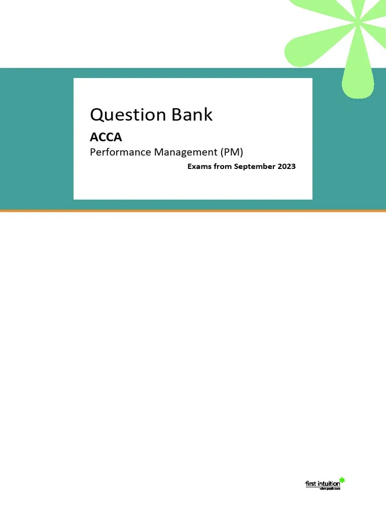 ACCA PM - Question Bank 23-24 | PDF | Cost Of Goods Sold | Cost