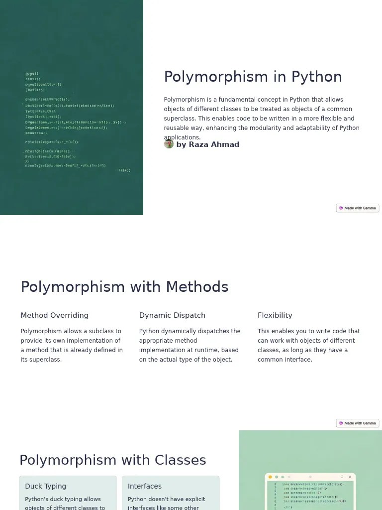 Polymorphism In Python | PDF | Inheritance (Object Oriented Programming ...