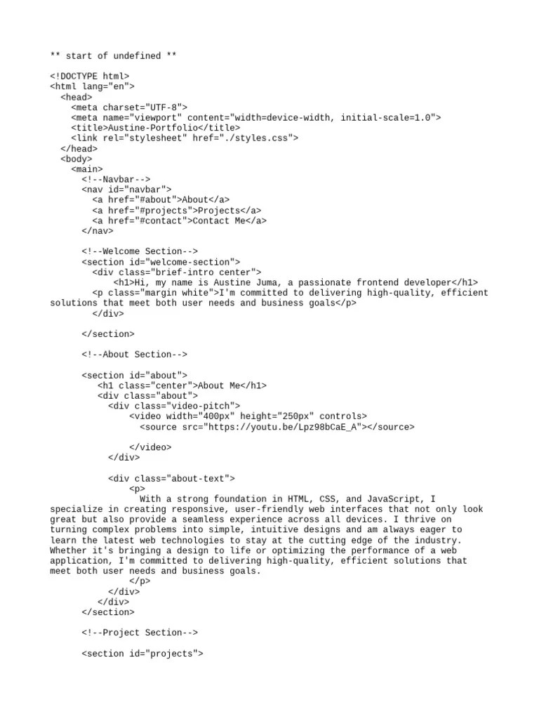 Build A Personal Portfolio Webpage | PDF | World Wide Web | Internet & Web