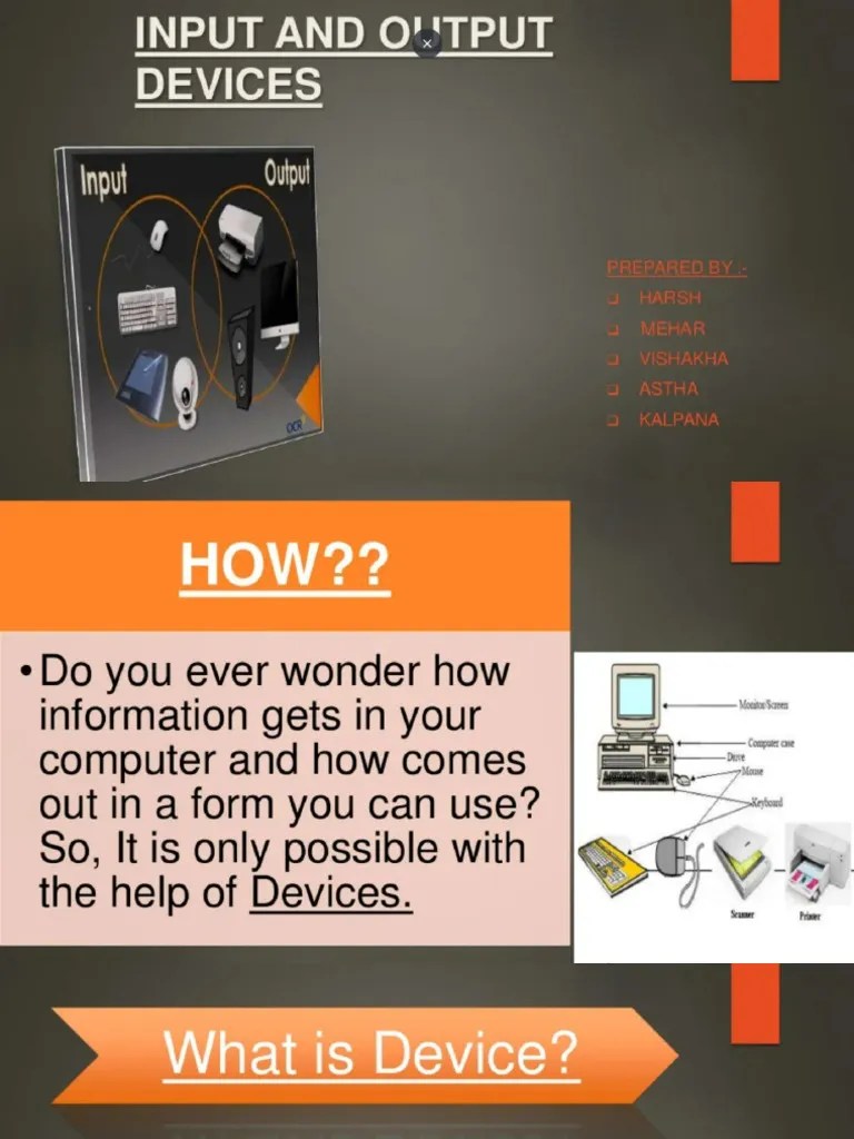 Input Devices And Output Devices | PDF