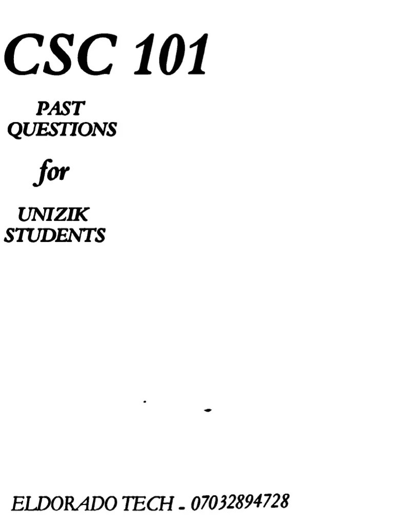 CSC101 1 | PDF | Logic Gate | Input/Output