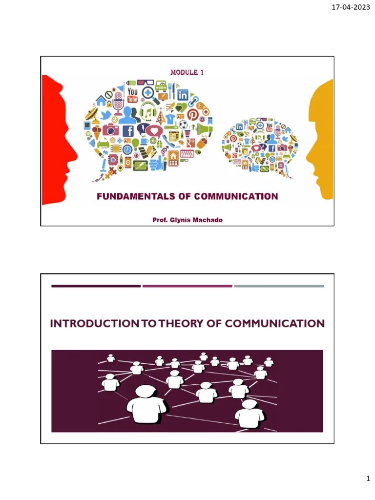 FUNDAMENTALS OF COMMUNICATION | PDF | Nonverbal Communication ...