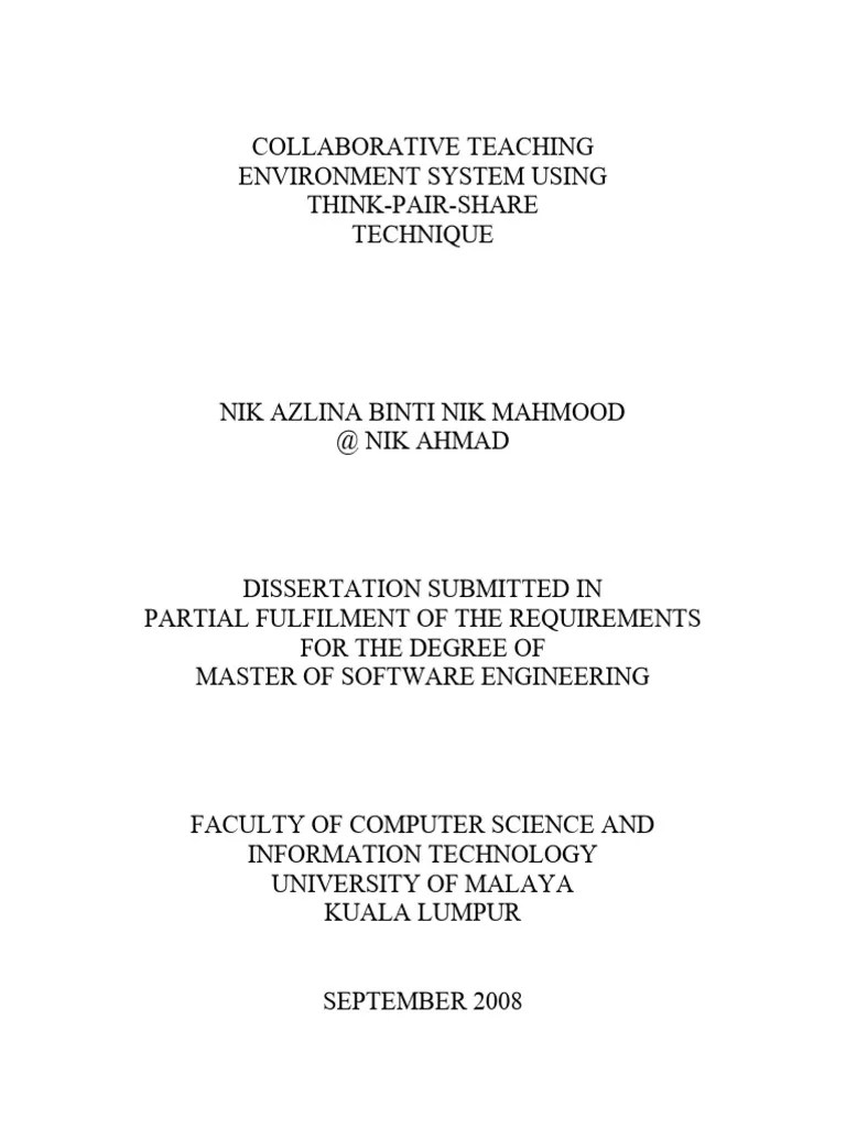 Collaborative Teaching Environment System Using Think-Pair-Share ...