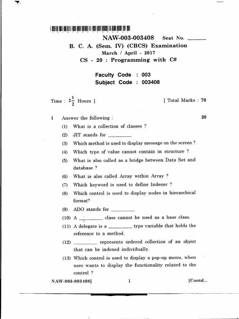 C Sharp2017 | PDF | C Sharp (Programming Language) | Computer Engineering