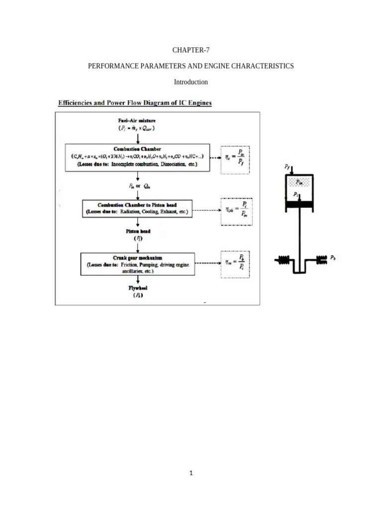 Engine Performance Parameter Handout | PDF