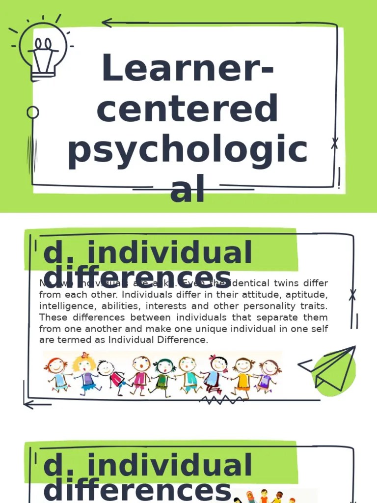 Learner Centered Psychological Principles | PDF | Learning ...