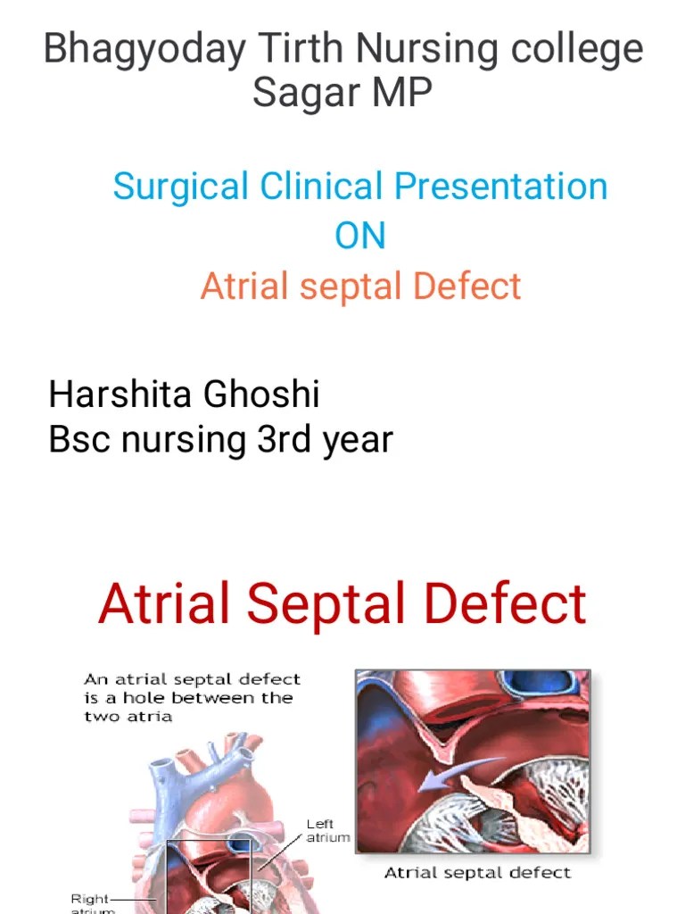 Atrial Septal Defect | PDF | Heart | Congenital Heart Defect