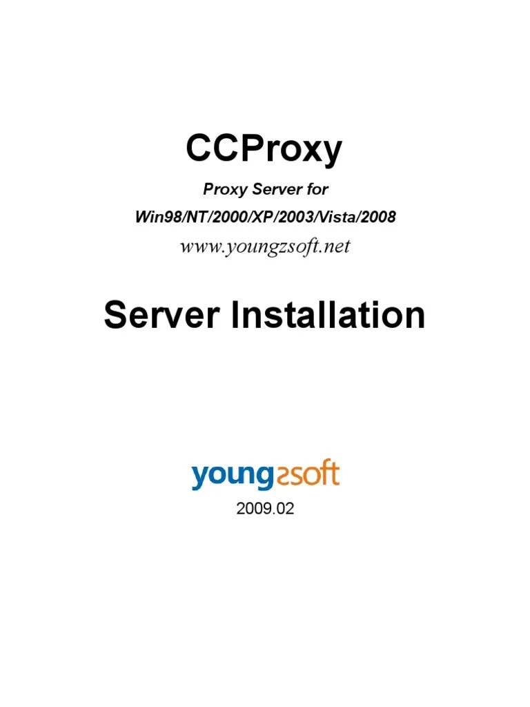 Ccproxy Server Installation | PDF | Proxy Server | Ip Address