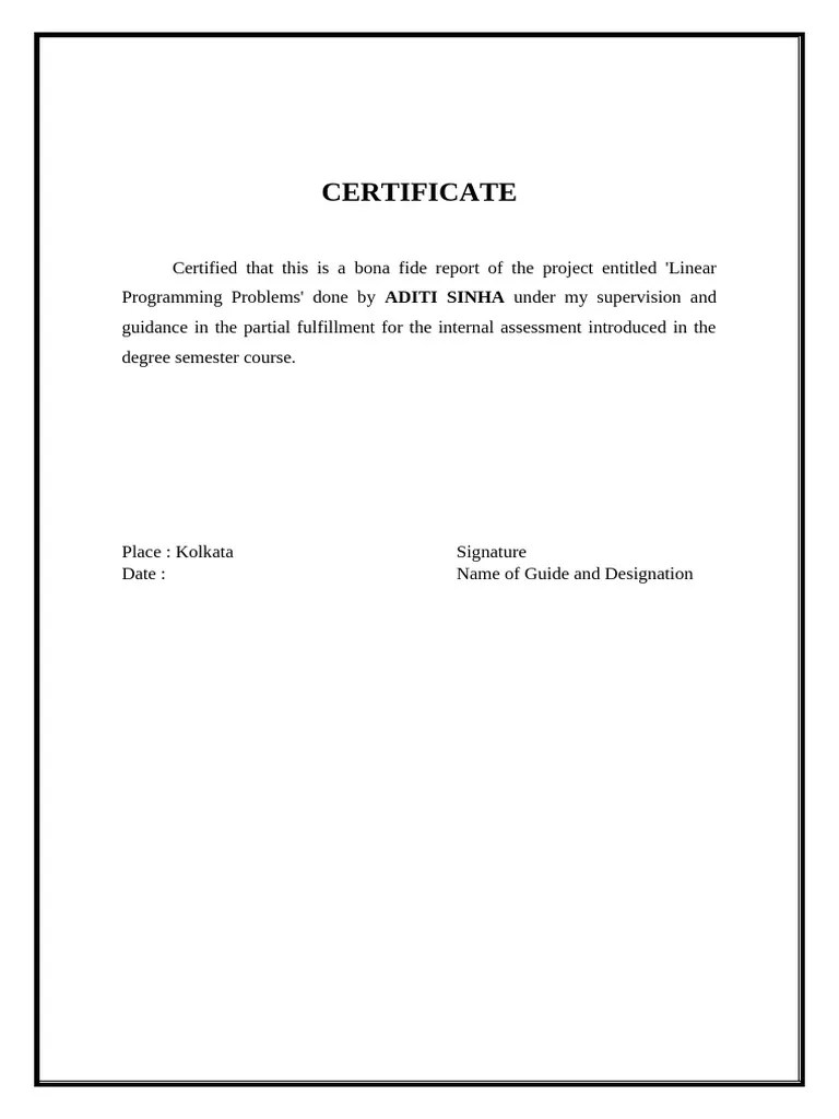 Project On Linear Programming Problems | PDF | Mathematical Optimization | Linear Programming