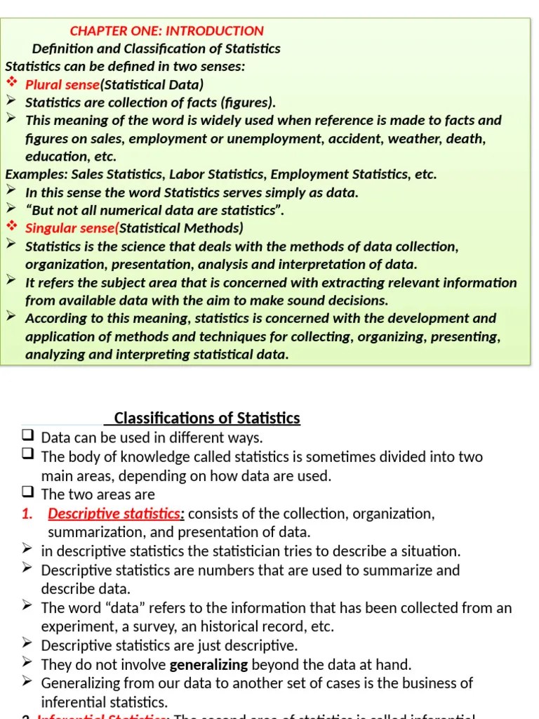 Statistics Chapter1 | PDF | Statistics | Statistical Inference