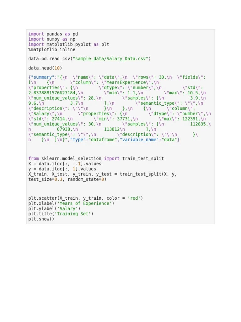Simple Linear Regression | PDF
