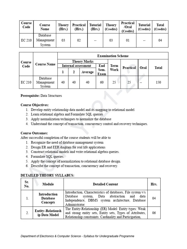 BTech-DBMS | PDF | Relational Database | Databases
