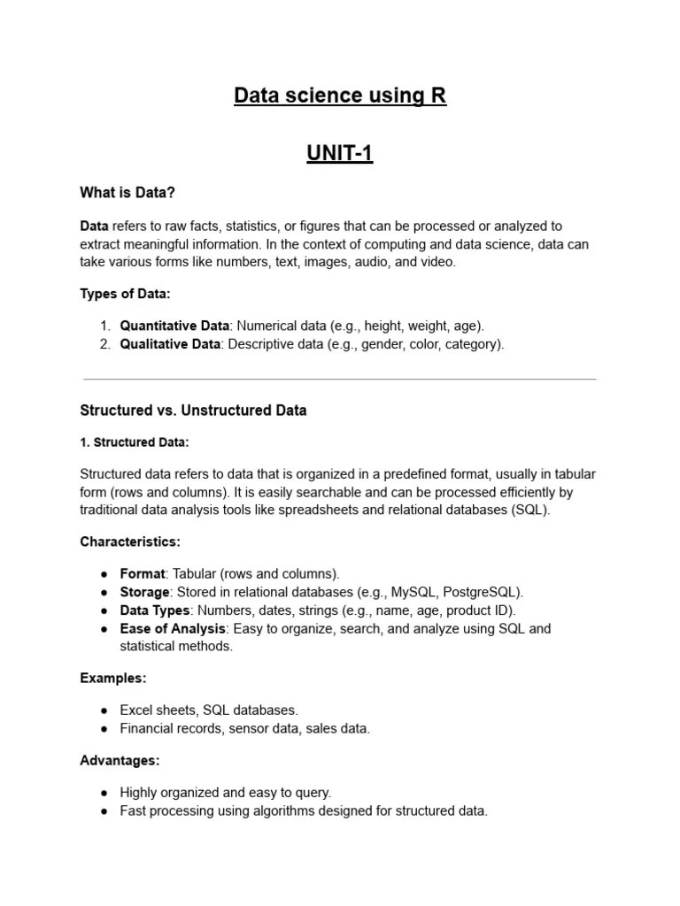Data Science Using R (1) | PDF | Level Of Measurement | Statistics