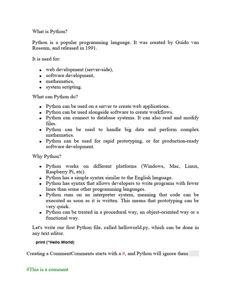 Basic Python | PDF | Python (Programming Language) | Data Type