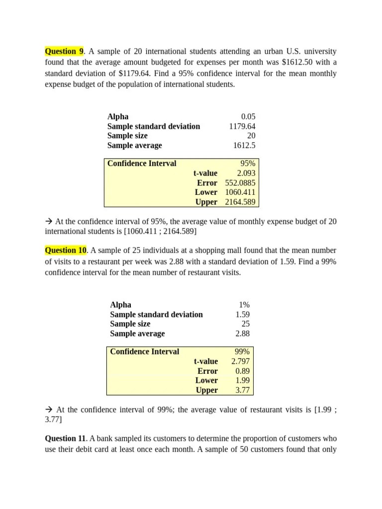 Exercise 2 | PDF | Sample Size Determination | Standard Error