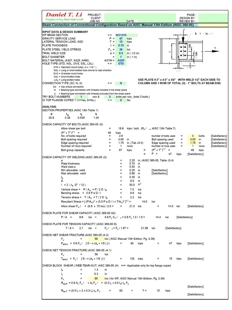 BeamConnection | PDF | Beam (Structure) | Screw