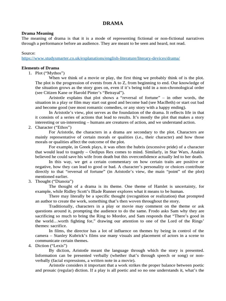 DRAMA | PDF | Plot (Narrative)