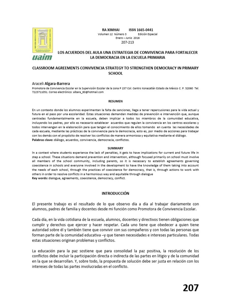 13los Acuerdos Del Aula Una Estrategia De Convivencia | PDF | Plan De ...