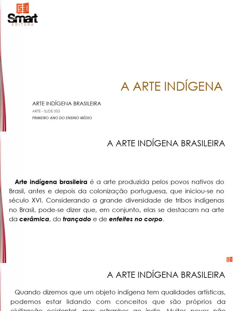003 A Arte Indígena Brasileira | PDF | Povos Indígenas | Mundo Ocidental
