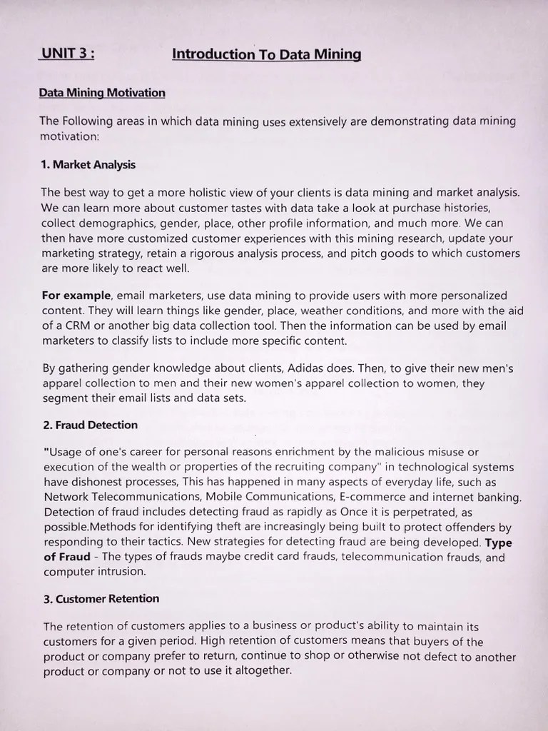 Data Mining And Data Warehousing Unit 3 Part 1 | PDF
