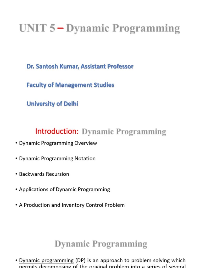 Dynamic Programming 7707 | PDF | Dynamic Programming | Mathematics