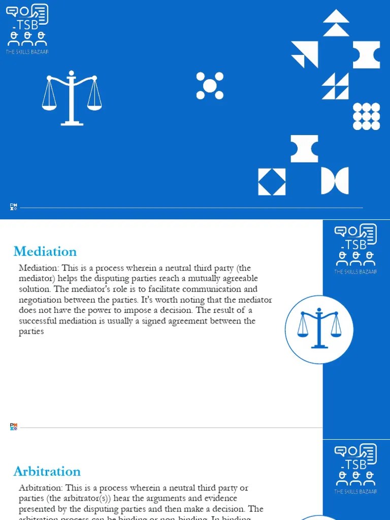 Mediation Vs Arbitration Vs Litigation | PDF