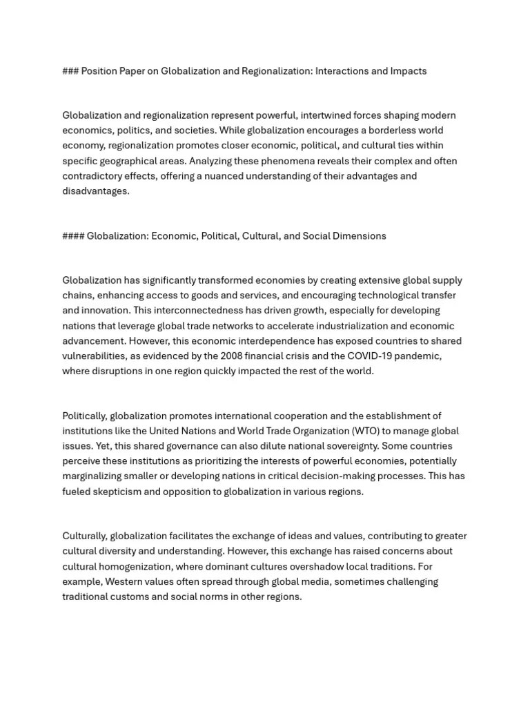 Globalization | PDF | Globalization | European Union