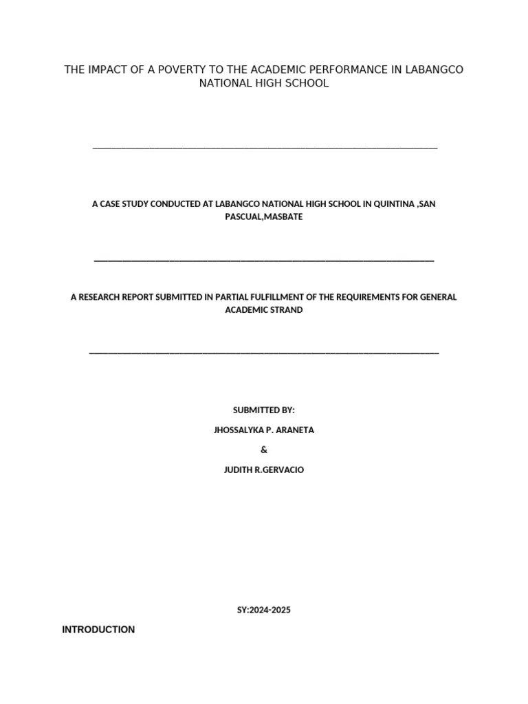 Practical Research | PDF | Poverty | Poverty & Homelessness