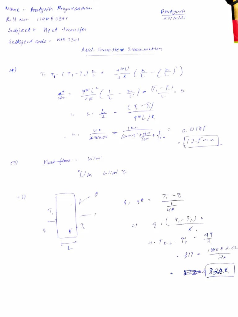 Heat Transfer 1 Notes | PDF