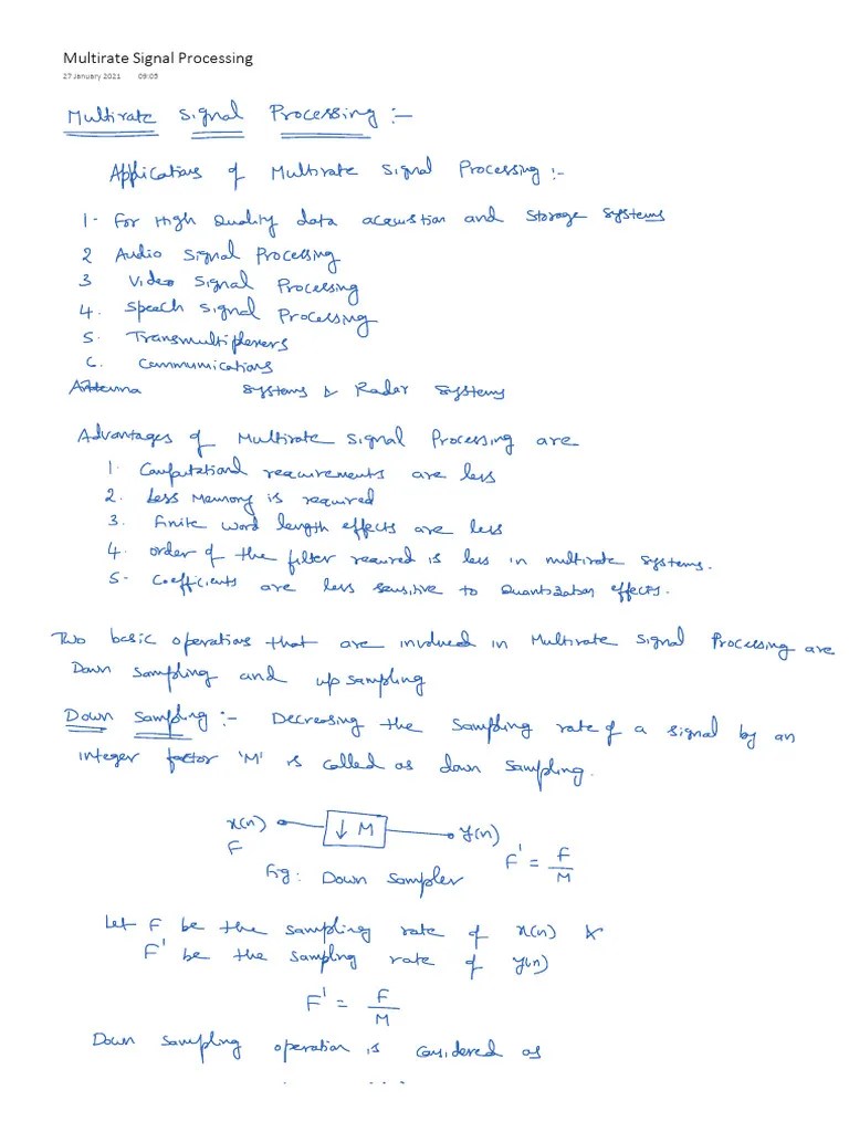 Multirate Signal Processing | PDF