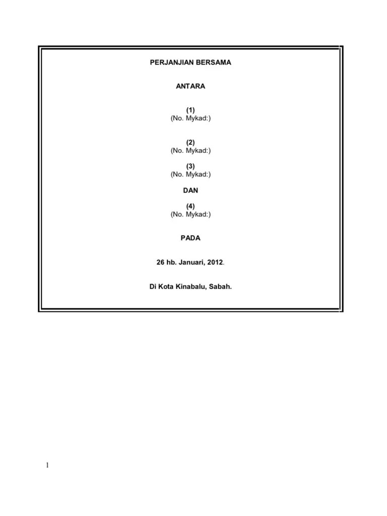 Maybe you would like to learn more about one of these? CONTOH SURAT PERJANJIAN