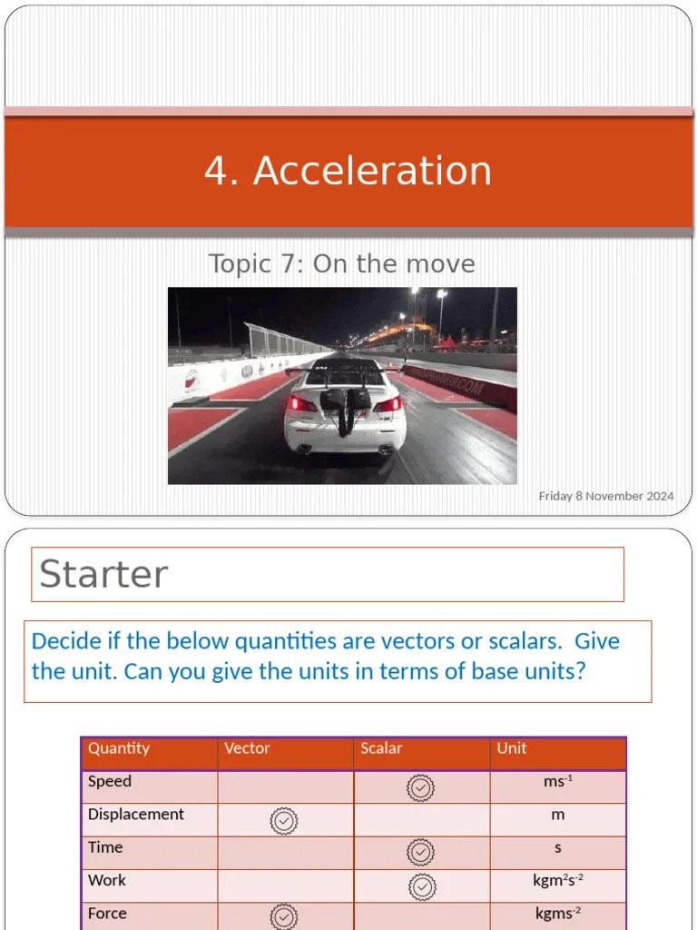 04. Acceleration | PDF | Acceleration | Velocity