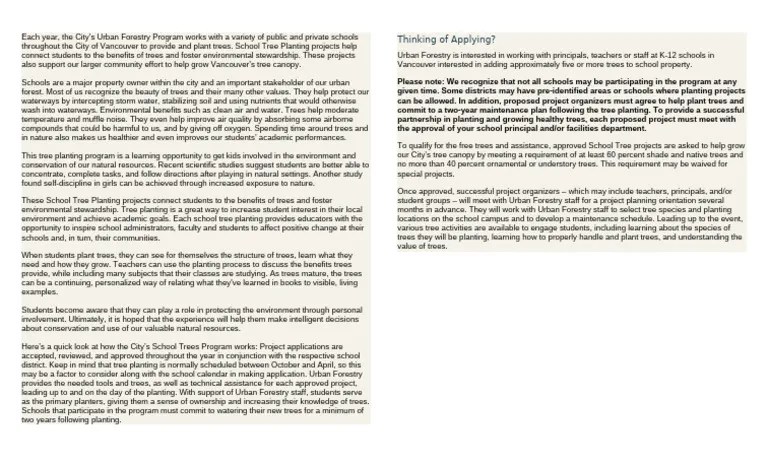 Tree Planting | PDF | Trees | Natural Environment