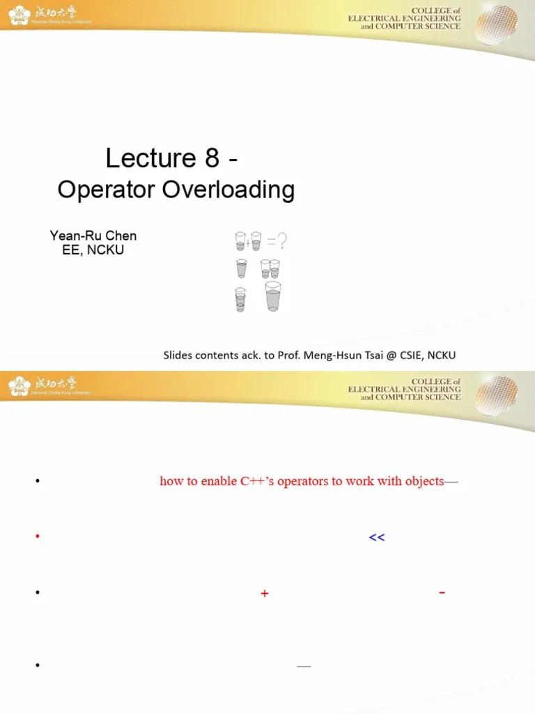 08 Operator Overloading | PDF | Pointer (Computer Programming ...