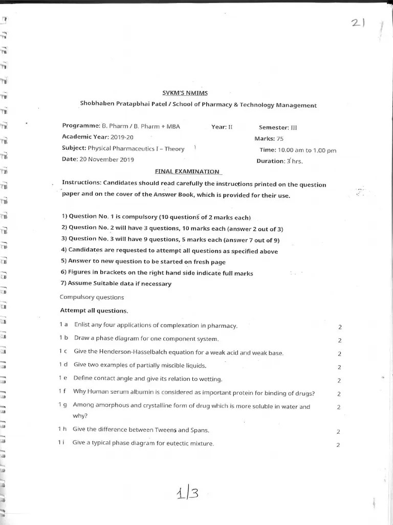 Physical Pharmaceutics I Pdf