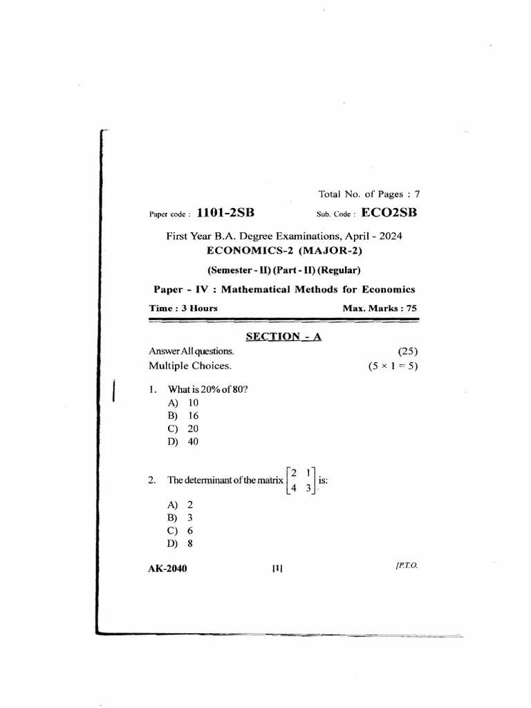 Mathematical Methods For Economics | PDF | Mathematics | Mathematical Analysis