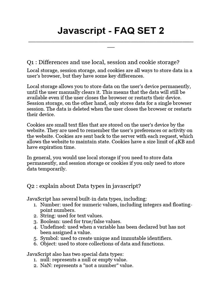 Faq-JS-2 | PDF | Anonymous Function | Java Script