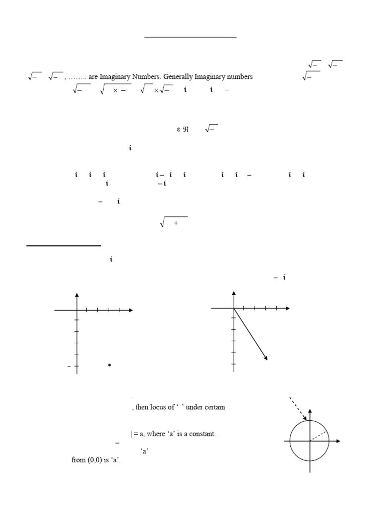 Complex Numbers | PDF | Complex Number | Cartesian Coordinate System