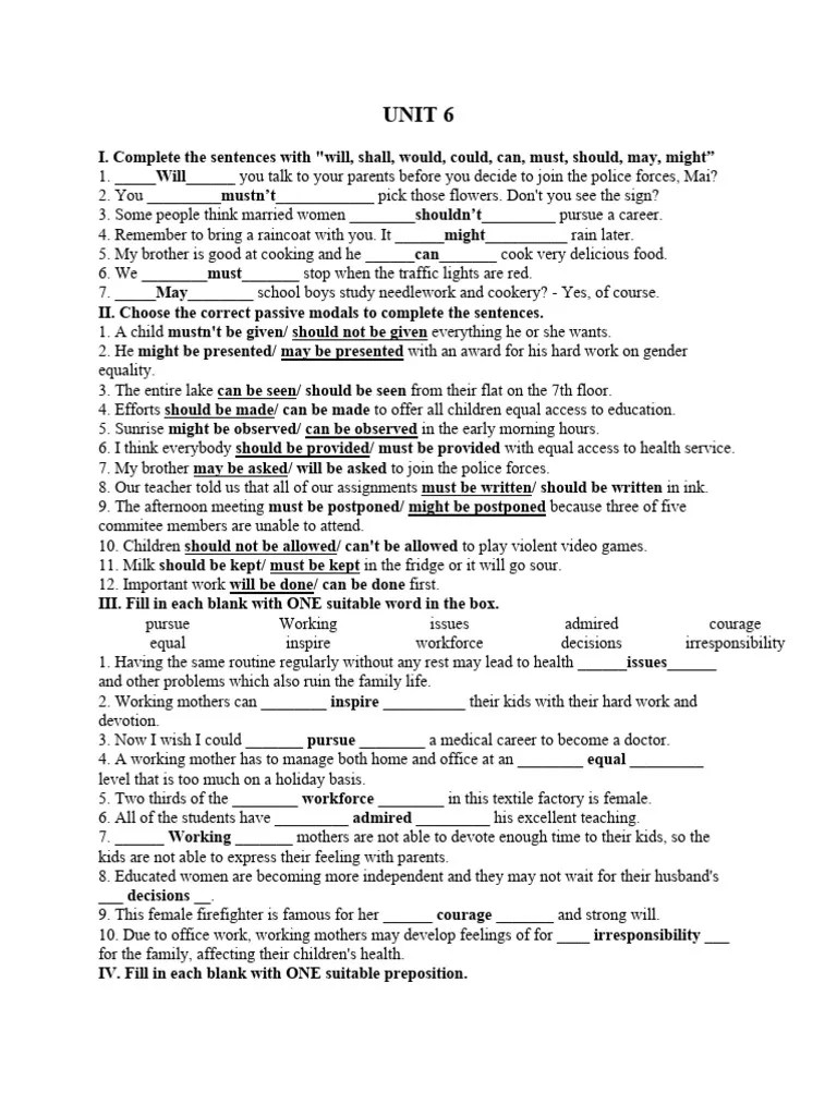 UNIT 6+7 (KEY) | PDF | Wedding | Gender Inequality