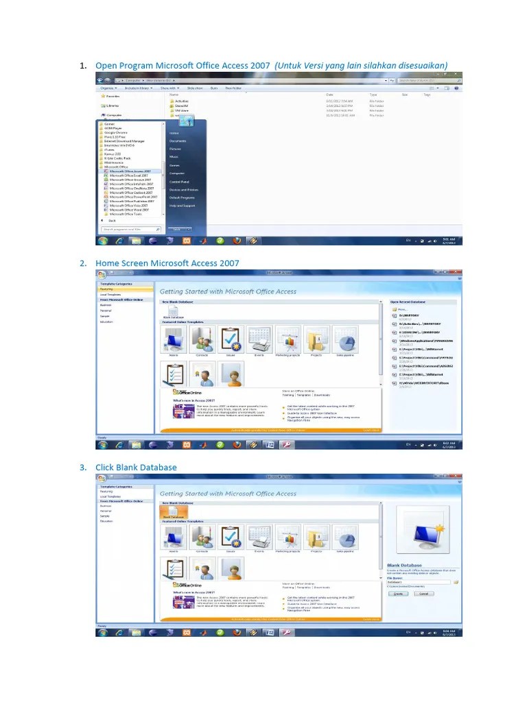 Tutorial Create Project With DB MS Access | PDF | Software | Computing