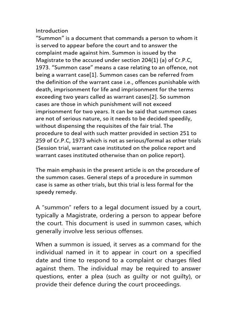 Summon Cases | PDF | Acquittal | Trials