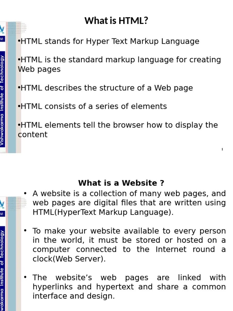 Unit1 | PDF | Html | Html Element