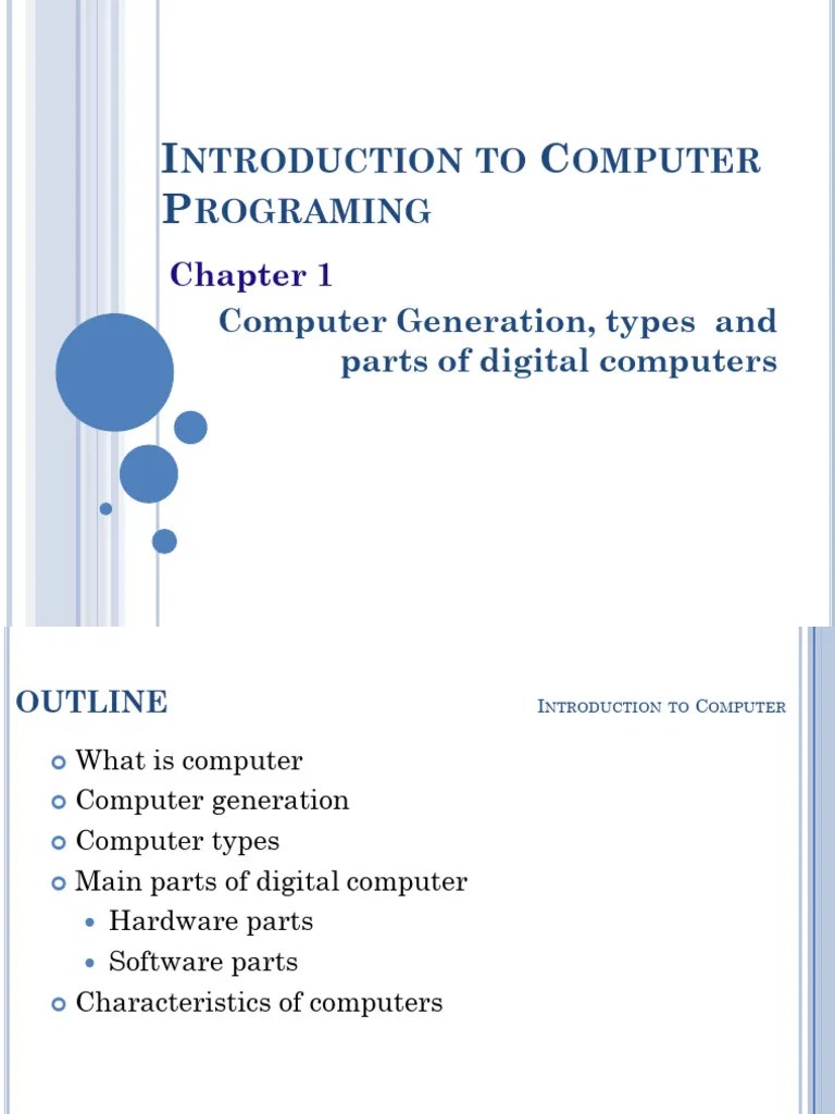 Introduction To Computer | PDF | Computer Hardware | Personal Computers