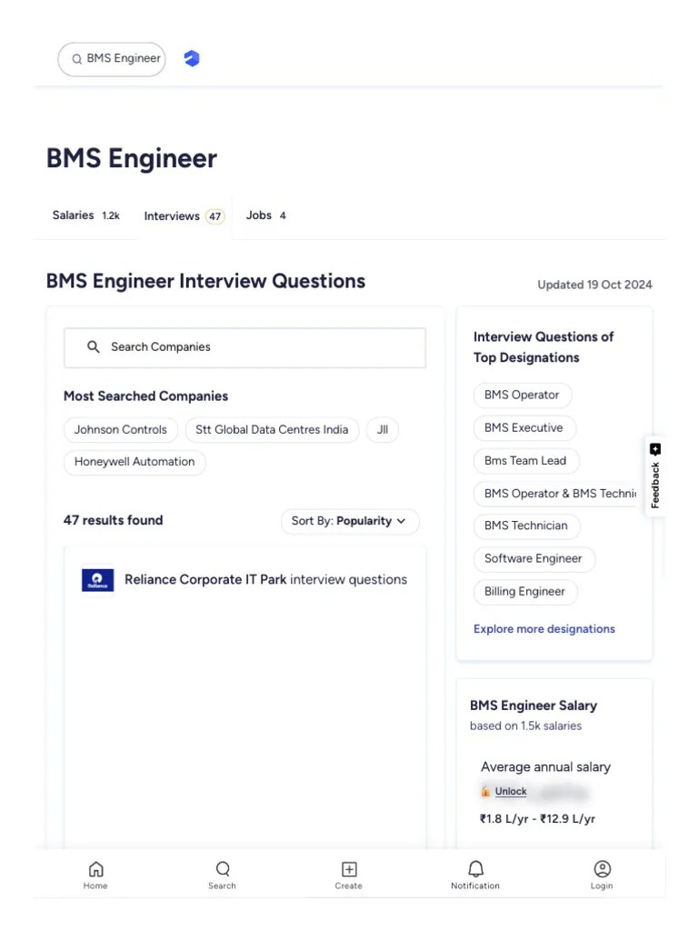 40+ BMS Engineer Interview Questions & Answers (Updated 2024) - AmbitionBox | PDF