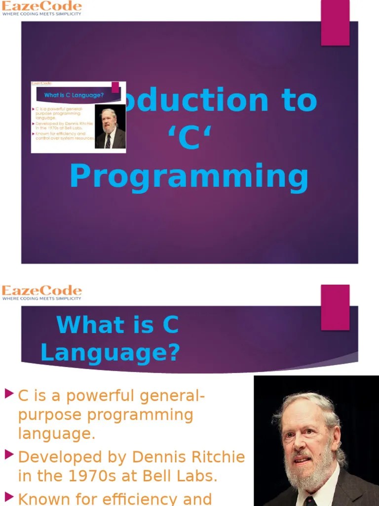 Introduction To C Programming Presentation | PDF